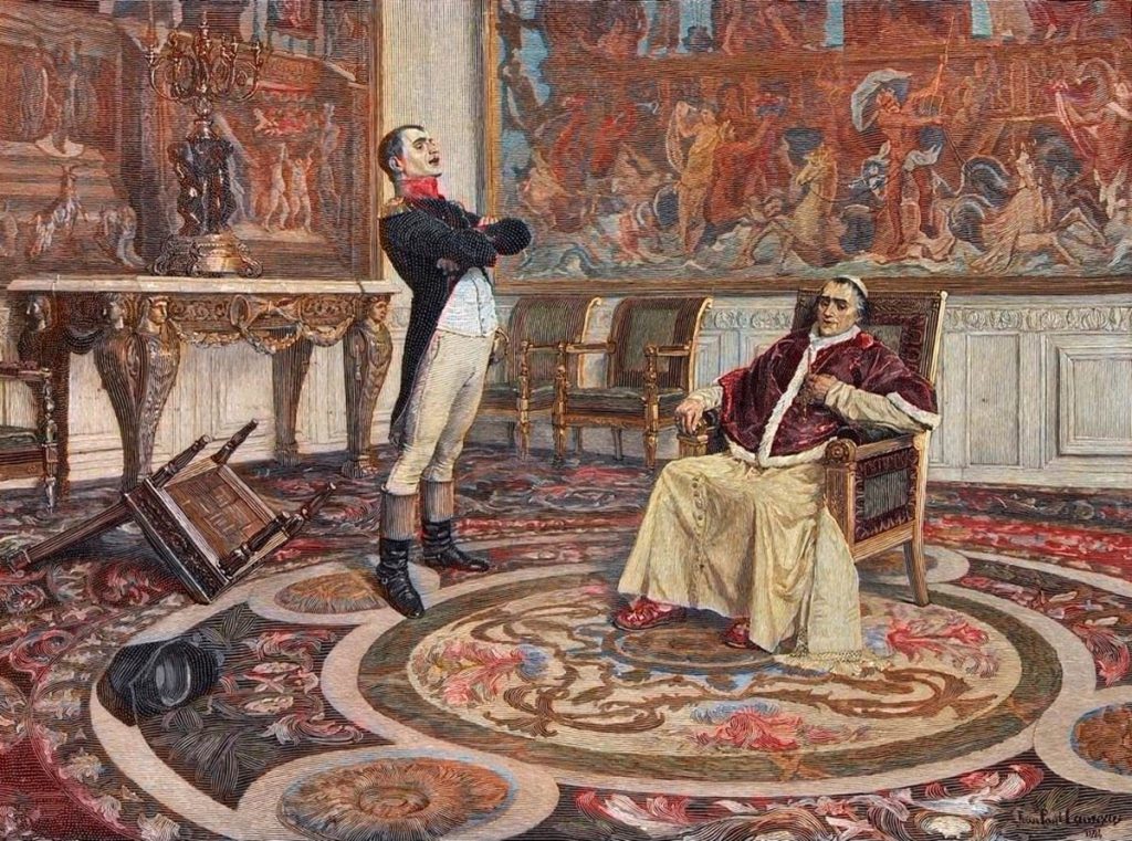 Napoléon ve Papa'yı gösteren resim
